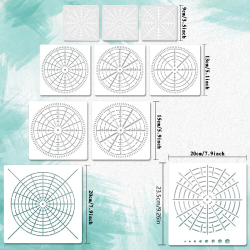 12Pcs Geometric Stencils Geometric Dotting Stencils Templates 1