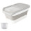 Sealed Dog Food Container with Clear Lid Space Saving-White 1
