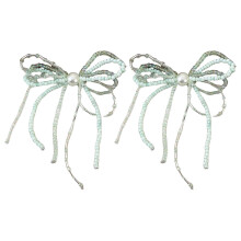 Boucles de chaussures en perles élégantes avec des-Vert clair