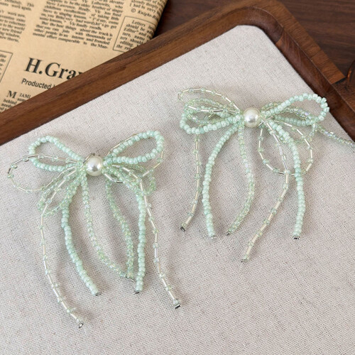 Accents de papillon en perles élégants pour-bleu clair 2