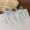 Accents de papillon en perles élégants pour-bleu clair 4