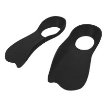 Arch-Unterstützende Einlegesohlen bei Plattfuß mit Fersenpolster & Massage, Schwarz, M 35-39
