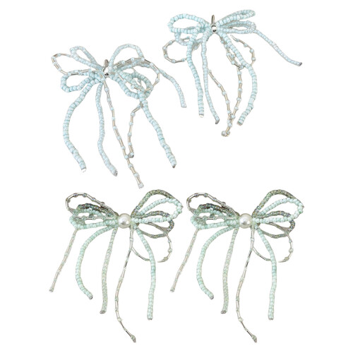 Accents de papillon en perles élégants pour-bleu clair 1