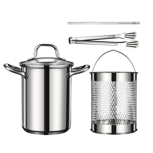 Practical Cooking Pots Convenient Kitchen Deep Fryer Pots Set