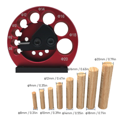 Precision 8 to 20mm Dowel Maker with Durable Carbide Blade for Woodwork 2