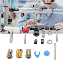 Aluminiumstahl-Doppelzahnrad-Extruderkit für verschiedene 3D-Drucker, 15 Teile