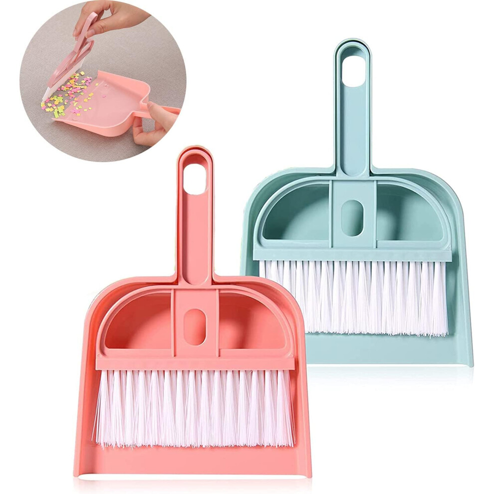 Mini Dustpan Brush Set For Pet Cage Cleaning, Office Home Housework Desk Cleaner, Computer Keyboard Cleaning Tool With Portable Broom Dustpan 9128293947565