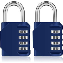 Sturdy Structure Combination Lock, Weather Proof 4 Digit Resettable Padlock for Gym School Cabinets, High Security Easy to Use, Heavy Duty for Indoor