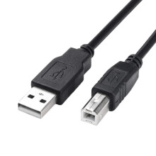 Compatível com os periféricos USB 2.0 mais recentes, cabo USB-A macho para USB-B macho de alta velocidade para conectar scanners, impressoras,