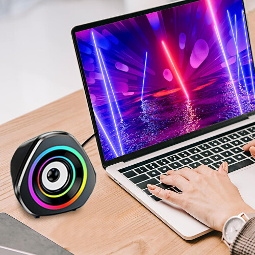 Μίνι ηχείο παιχνιδιών Rgb, δύο λειτουργίες ήχου για προσαρμόσιμη εμπειρία ήχου, 2