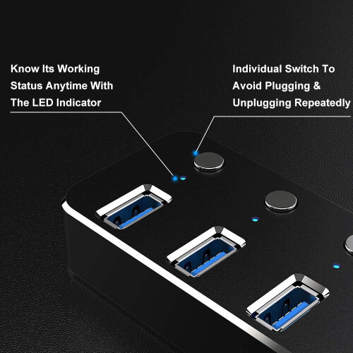 Υψηλής ταχύτητας μεταφορά δεδομένων USB3.0 Hub, φορητή επέκταση με μεμονωμένους 2
