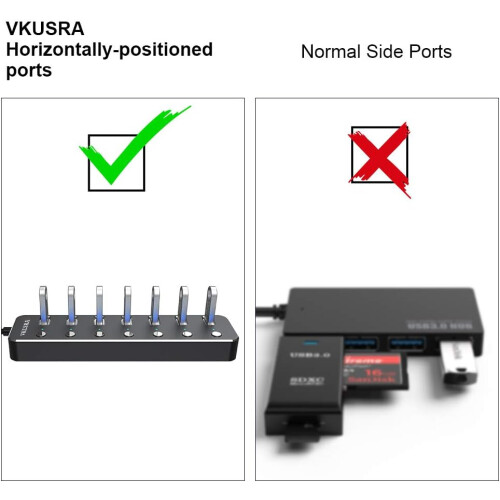 Υψηλής ταχύτητας μεταφορά δεδομένων USB3.0 Hub, φορητή επέκταση με μεμονωμένους 1