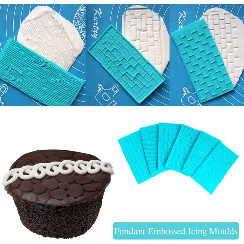 Αντικολλητικά καλούπια για fondant, φύλλα αποτύπωσης για σοκολάτα και πηλό, ανάγλυφο 2