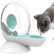 Automatische waterdispenser voor huisdieren, zwaartekrachtwaterstation voor katten en honden, morsbestendige bolvormige waterbak, transparante