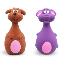 Hunde-Zahnpflege-Begleiter, Quietschspielzeug aus Naturlatex, leicht zu reinigen zur Vorbeugung von Bakterienbildung, 2-teiliges Set