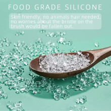 Spazzola per la pulizia del viso a doppia testina in silicone di alta qualità per un'esfoliazione delicata e profonda e per la rimozione delle
