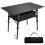 Outsunny Outsunny Folding Camping Table w/ Adjustable Height, Storage Basket, Black 2