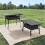 Outsunny Outsunny Folding Camping Table w/ Adjustable Height, Storage Basket, Black 3