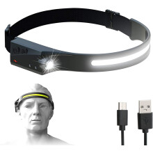 Vielseitige Beleuchtungslösung, Stirnlampe mit breitem Lichtkegel, Bewegungssensor, USB-aufladbar für Outdoor-Abenteuer