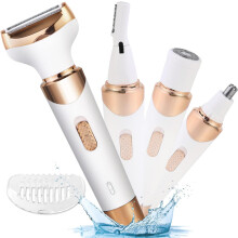 Rasoio elettrico ricaricabile da donna, depilatore per il viso, taglia sopracciglia portatile con lame ipoallergeniche, taglia peli del naso,