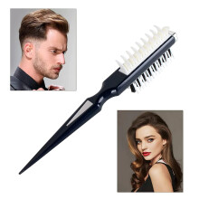 Cepillo de cerdas metálicas, diseño ergonómico para desenredar y peinar fácilmente, resistente al calor del secador, peine portátil para cabello