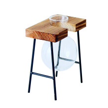 Desktops Élégant vase à ampoule en verre transparent avec-1