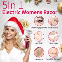 Soluzione di cura personale definitiva, rasoio elettrico a bassa sensibilità per donne, utilizzabile sia a secco che sotto la doccia, ricaricabile
