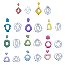 11pcs Organic Clay Earring Cutter Set Unique Geometric Irregular