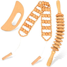 Holztherapie-Massagegeräte, Lymphdrainage-Massagegerät, Holztherapie-Set, Gua-Sha-Massagegerät Aus Holz, Körperformungsgeräte