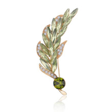 Rhinestone Wheat Brooch for Women Crystal Wheat Sheaf Brooch Pin Elegant Accessories
