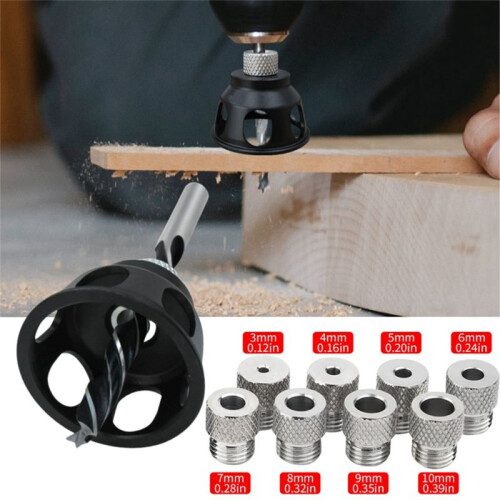 Fixtures Pocket Hole Vertical Drill Guide Locator Doweling Jig Positioner Straight Angle Guide Hole Puncher Tools 1