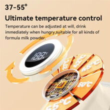 Scaldalatte Portatile USB per Neonati, per Esterni, con Temperatura Costante, Isolamento Termico per Biberon, per Latte Caldo e Riscaldamento del