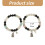 Ensemble de 2 bracelets de couple élastiques, chaînes à-6063B 4