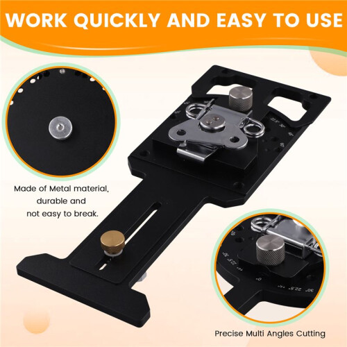Adjustable Angle Track Saw Square with 60 to 60 Quick Positive Angle Stop 90 Degree Right Angle Rail Square Guide 1