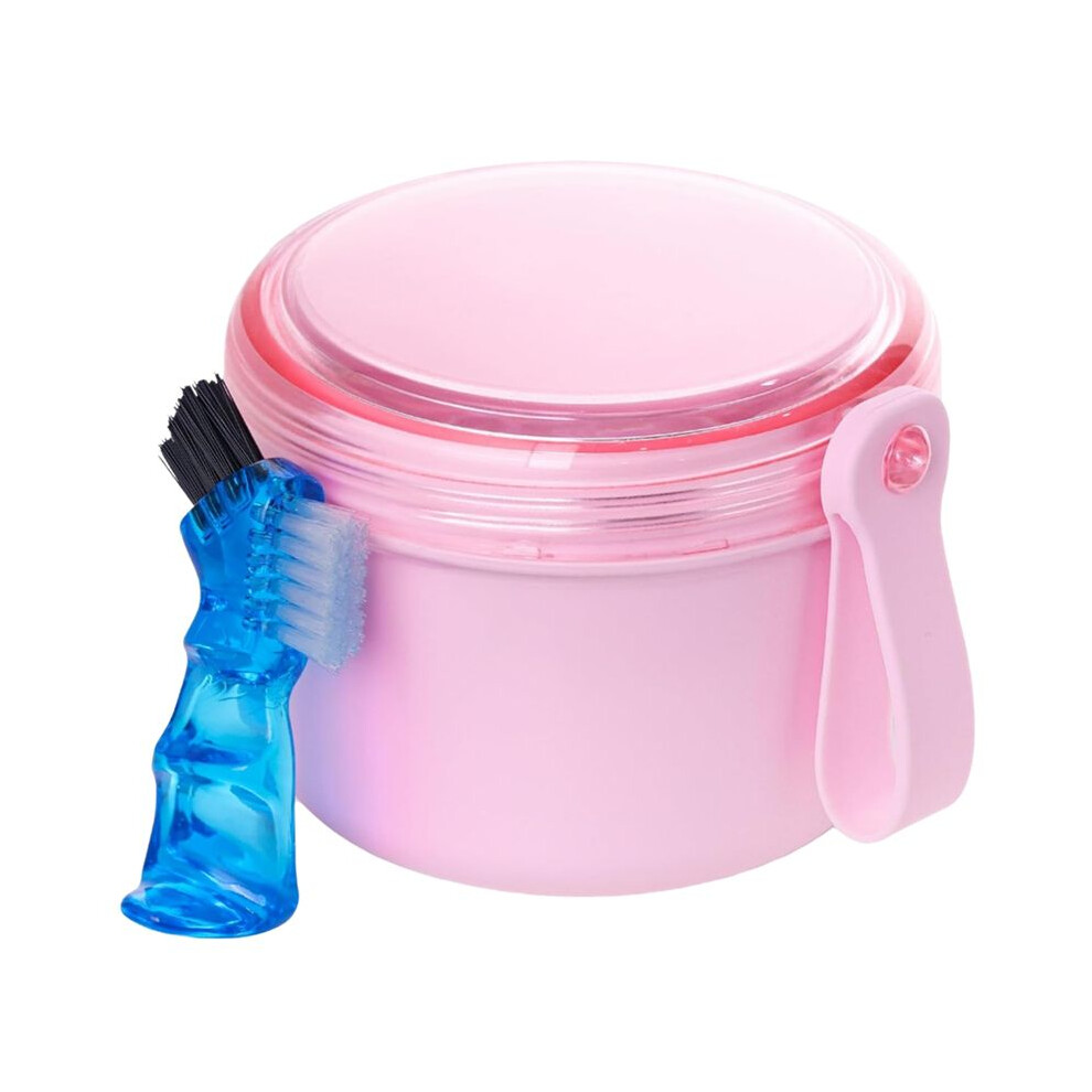 Denture Case,Leak Proof Denture Bath Cup For Travel,Denture Container Cups For Soaking Full & Partial Dentures Exogio