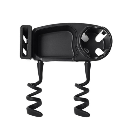 Universal Stroller Snack Tray Attachment with Dust Cover Sturdy Stroller Cup Snack Holder Clamp