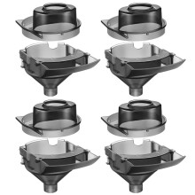 4Sets Replacement Funnel and Funnel Cover for Baby Brezza Replacement Parts Funnel and Cover Baby Formula Dispenser