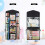 Wrapping Paper Organizer - Hanging Gift Wrap Storage Container, Double-Sided Wrapping Storage over Door Organizer 3