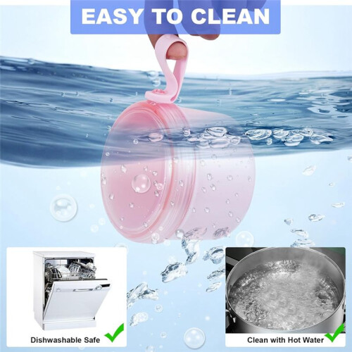 Denture Case,Leak Proof Denture Bath Cup for Travel,Denture Container Cups for Soaking Full & Partial Dentures 1