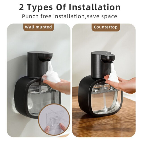 Wall Mounted Automatic Soap Dispenser Foam  Hand Washing Machine 500ml Liquid Rechargeable Bathroom Induction Liquid