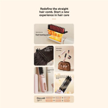Cordless Portable Straightening Brush Straightening Brush Negative Ion Hot Comb Hair Straightener for Women A