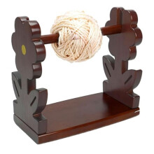 Porte-fil en bois, organiseur de rangement de fil en forme de fleur, gestion des fils, accessoires de tricot au crochet