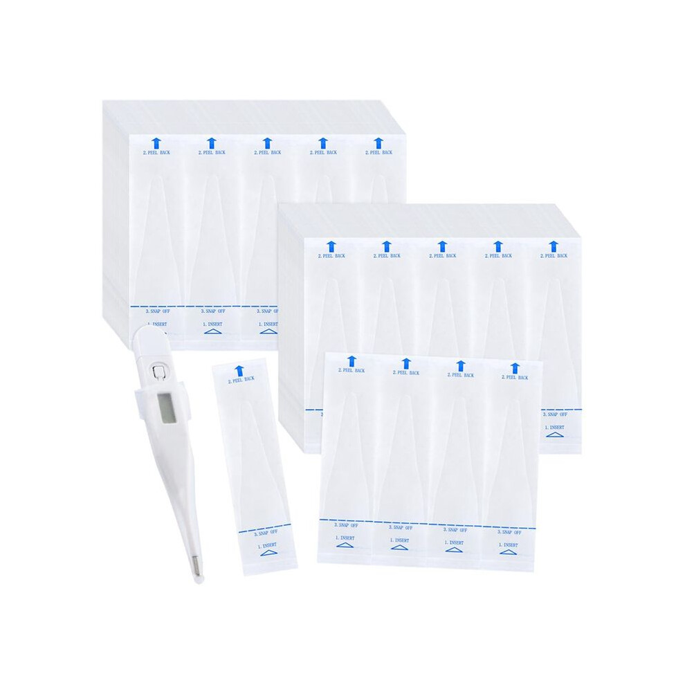 Exogio 200Pcs Disposable Probe Covers For Digital Thermometers Universal Thermometers Sleeves For Accurate Sanitary Oral Ear