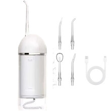 Water Dental Flosser Pick for Travel, Rechargeable Oral Irrigator, CollapsibleWater Teeth Cleaner for Braces