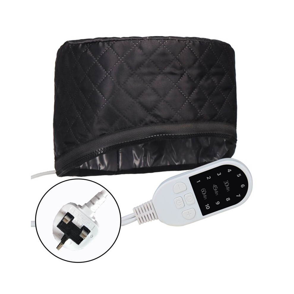 Portable Electric Thermal Hat 10-Level Heat Electric Hair Cap 3 Timer Hair Steaming Cap for Salon Hair Care UK Plug