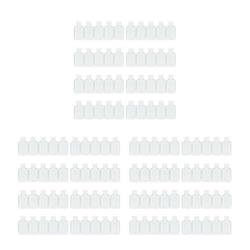 120 PCS 2 Oz 60 Ml Clear Refillable Flip Top PET Plastic Travel Bottle Container
