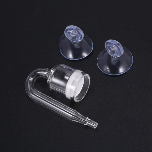 2X Aquarium Fish Tank CO2 Diffuser Carbon Dioxide Reactor with Ceramic Disc + 4 Suckers 1