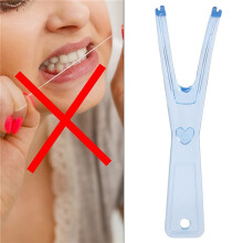 2Pcs Dental Floss Holder Aid Oral Picks Teeth Care Interdental Durable Teeth Cleaning Breath Fresh Oral Care Tool