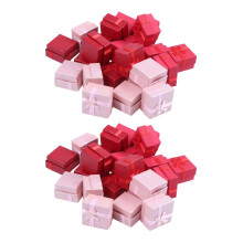 48-Piece Gift Box Set - Square Ring Jewelry Box for Anniversaries, Weddings, Birthdays, Assorted Colors