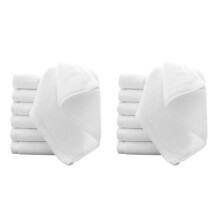 14 StüCke Hand TüCher Baumwolle Weiß Superior Hotel QualitäT Soft Face Hand TüCher 30X30cm